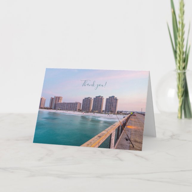 Tarjeta Temprano Navarre Beach Florida Pesca Gracias (Anverso)