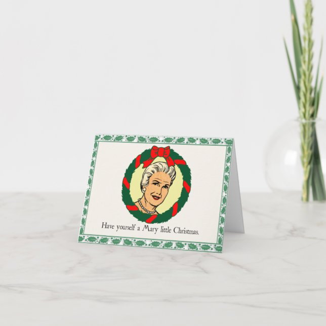 Tarjeta "Ten a Mary Little Navidades" (Anverso)