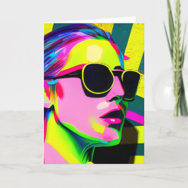 Tarjeta Ten un cumpleaños colorido | Arte abstracto