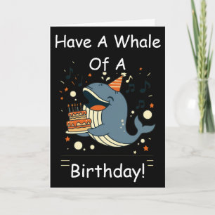 Tarjeta Ten un cumpleaños de ballena Cantando Ballena