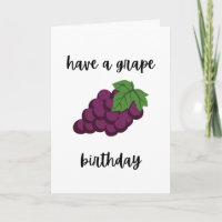 Ten un cumpleaños de uva