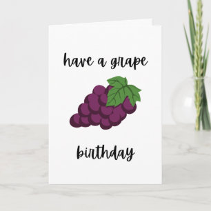 Tarjeta Ten un cumpleaños de uva