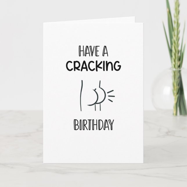 Tarjeta Ten un cumpleaños desgarrador, pero Crack Humor (Anverso)