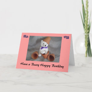 Tarjeta Ten un cumpleaños feliz con un beary