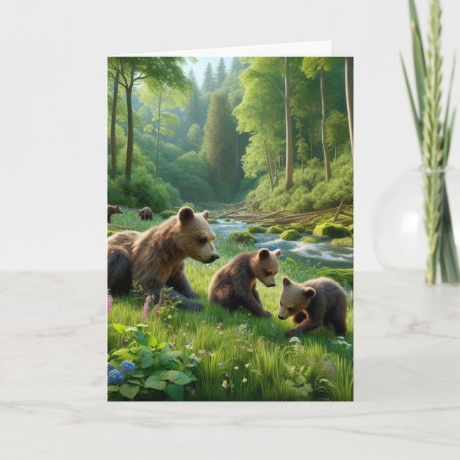 Tarjeta Ten un cumpleaños feliz para el oso (Anverso)