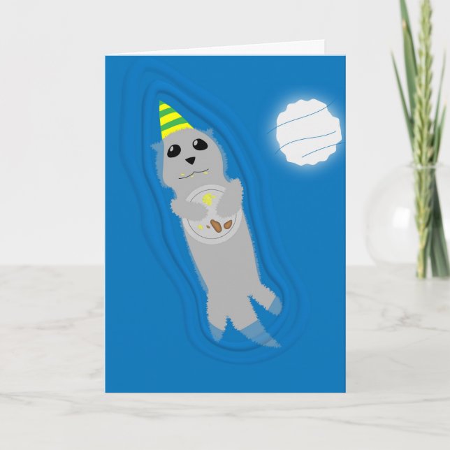 Tarjeta Ten un cumpleaños grande de Otter (Anverso)