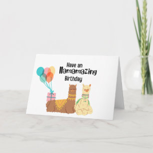 Tarjeta Ten un cumpleaños Llamazingo