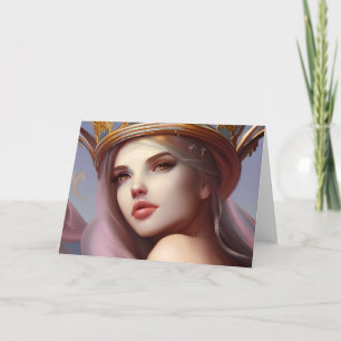 Tarjeta Ten un cumpleaños mágico   Mujer etérea de Bonito