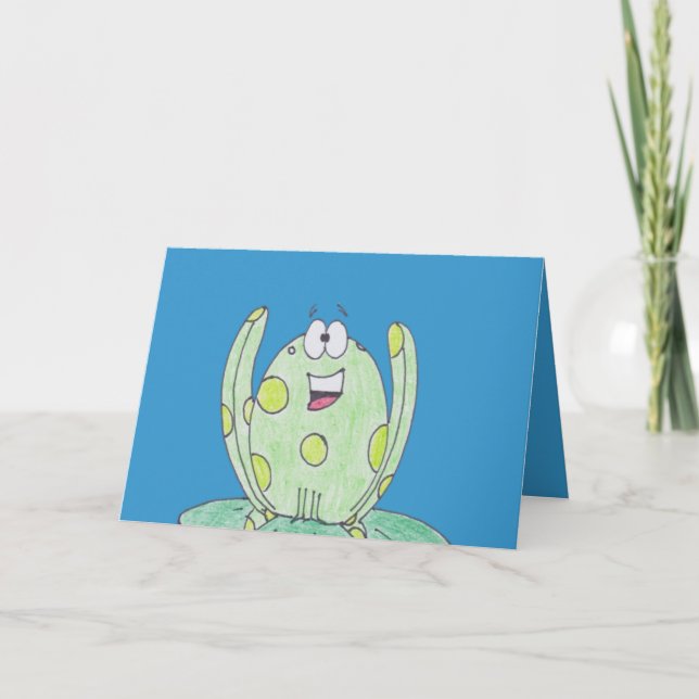 Tarjeta Ten un cumpleaños toadalmente asombroso (Anverso)