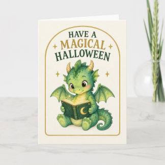 Tarjeta Ten un Halloween Mágico Dragón Bebé 