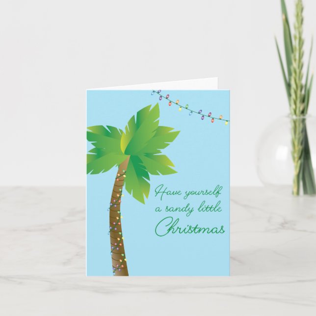 Tarjeta Ten un Navidad arenoso (Anverso)