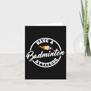 Tarjeta Ten Una Actitud De Badminton Graciosa Badminton