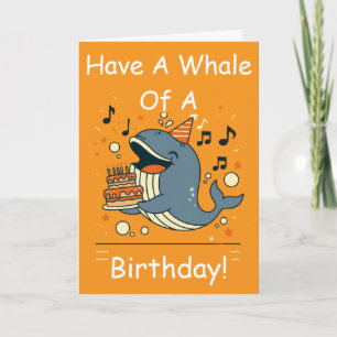 Tarjeta Ten una ballena de cumpleaños Cantando Ballena