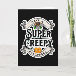 Tarjeta Ten una Halloween súper espeluznante   Página de c