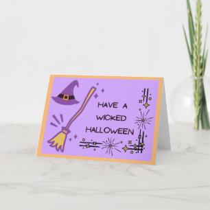 Tarjeta Ten una perversa Halloween - Púrpura Card