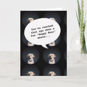 Tarjeta Tendencia moderna Hora feliz que se está convirtie