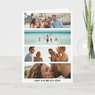 Tarjeta Tendencias 4 Fotos Cumpleaños de cualquier edad
