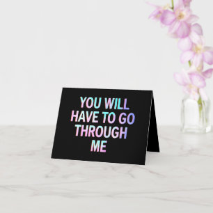 Tarjeta Tendrás Que Pasar Por Mí Divertido LGBTQ Trans 