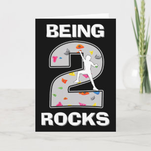 Tarjeta Tener 2 Años es Genial Cumpleaños 2do Escalador 