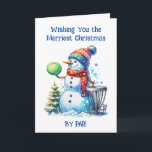 Tarjeta Tener a los mejores Navidades de Par | Golf en dis<br><div class="desc">Tener los Navidades más graciosos por tarjeta de vacaciones. Arte temático del golf en disco. personalizado de cutaculas en Santa hat al lado de una canasta de golf en la nieve al lado de un árbol de Navidad.</div>