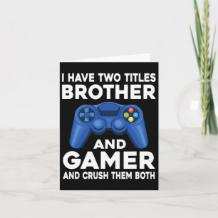 Tarjeta Tener Dos Títulos Hermano Y Juego De Videojuegos P
