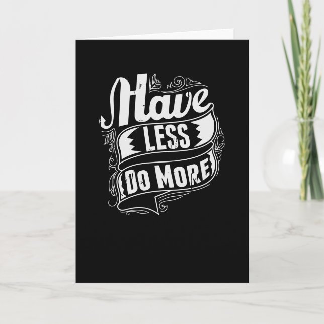 Tarjeta Tener menos que hacer más (Anverso)