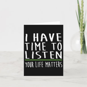 Tarjeta Tener Tiempo Para Escuchar El Estigma De Sensibili