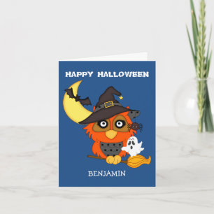 Tarjeta Tener un búho niños Halloween
