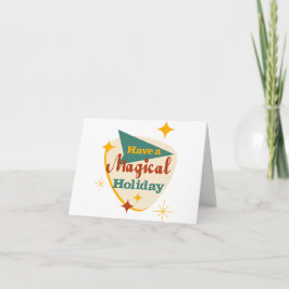 Tarjeta Tener un cartel de época de festividad mágica