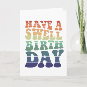 Tarjeta Tener un Cumpleaños Genial Tonos de arcoíris moder