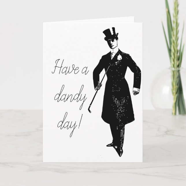 Tarjeta Tener un deseo de cumpleaños Dandy Day Retro (Anverso)