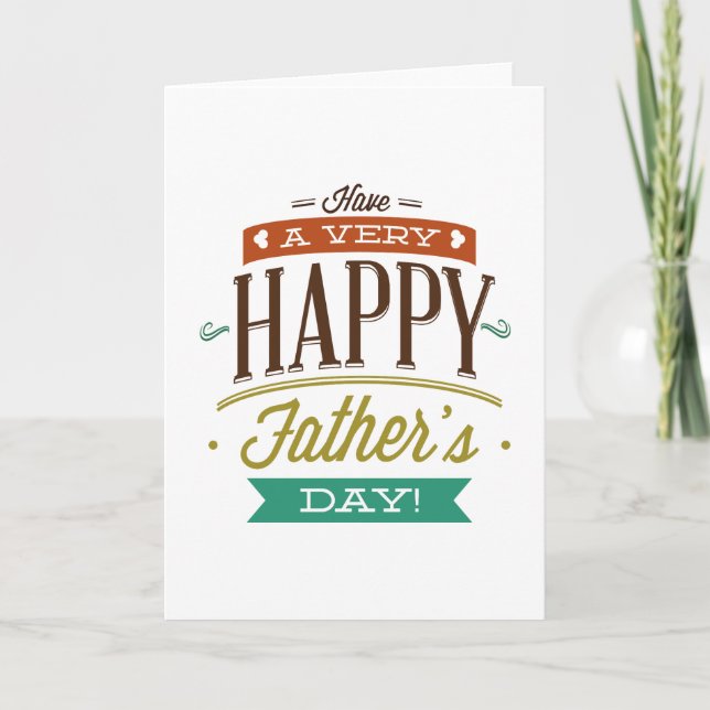 Tarjeta Tener un día feliz para el padre (Anverso)