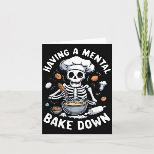 Tarjeta Tener un esqueleto de desmoronamiento mental diver