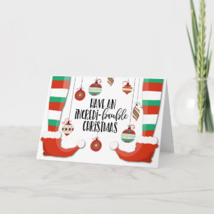 Tarjeta tener un increíble Navidad bauble incredi-baubl