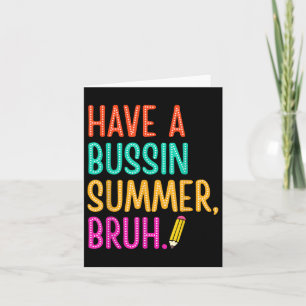 Tarjeta Tener Un Maestro Bruto De Verano De Negocios El Úl