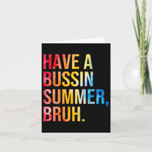 Tarjeta Tener Un Maestro Bruto De Verano De Negocios El Úl