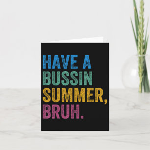 Tarjeta Tener Un Maestro Bruto De Verano De Negocios El Úl