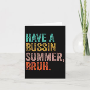 Tarjeta Tener Un Maestro Bruto De Verano De Negocios El Úl