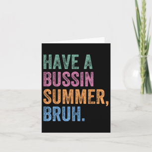 Tarjeta Tener Un Maestro Bruto De Verano De Negocios El Úl