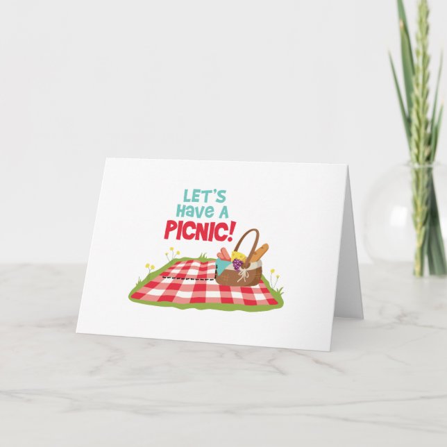 Tarjeta Tener un picnic (Anverso)