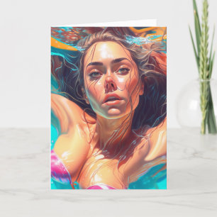 Tarjeta Tener un verano hermoso   Mantener en contacto