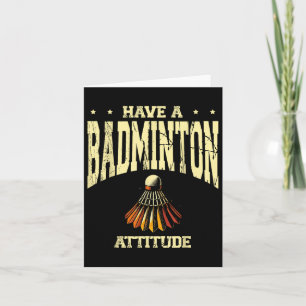 Tarjeta Tener una actitud de bádminton jugador de bádminto