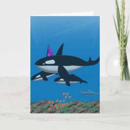 Tarjeta Tener una ballena de cumpleaños