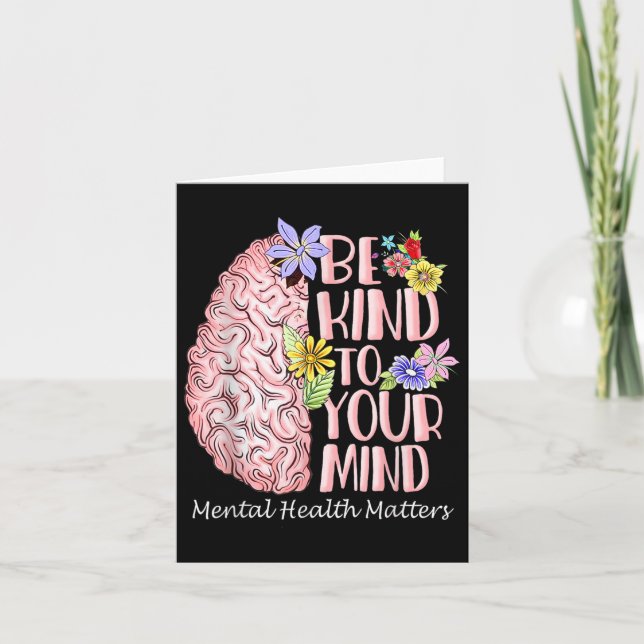 Tarjeta Tenga Amabilidad Con Su Mente De Salud Mental Como (Anverso)
