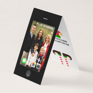 Tarjeta Tenga su selfie una foto de Navidad feliz
