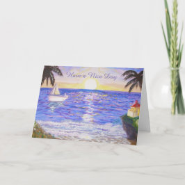 Tarjeta Tenga un buen día en la playa