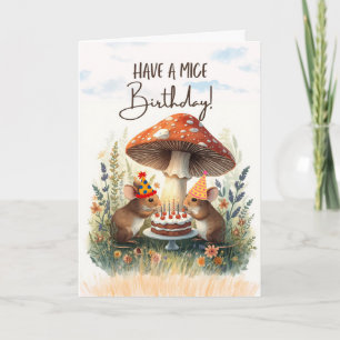 Tarjeta Tenga un cumpleaños de ratones Fiesta de ratón lin