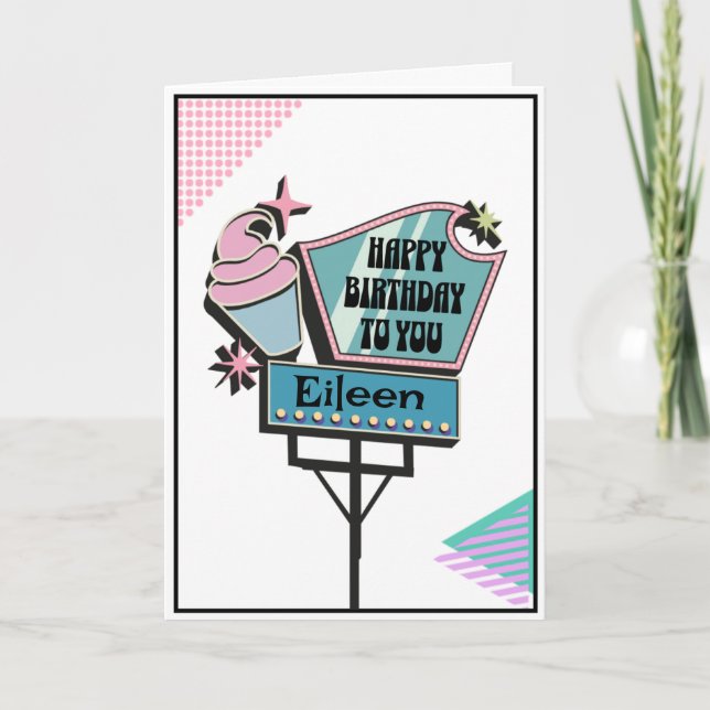 Tarjeta Tenga un cumpleaños espectacular | Estilo retro de (Anverso)