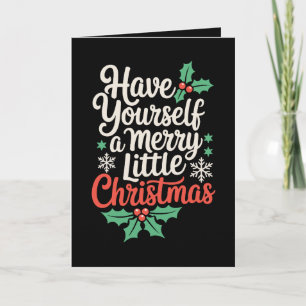 Tarjeta Tenga un pequeño Navidad alegre copos de nieve
