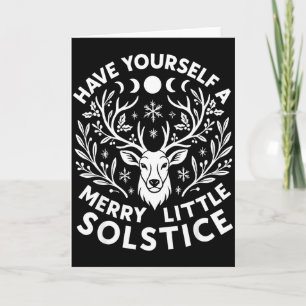 Tarjeta Tenga un pequeño solsticio navideño muy feliz Pa